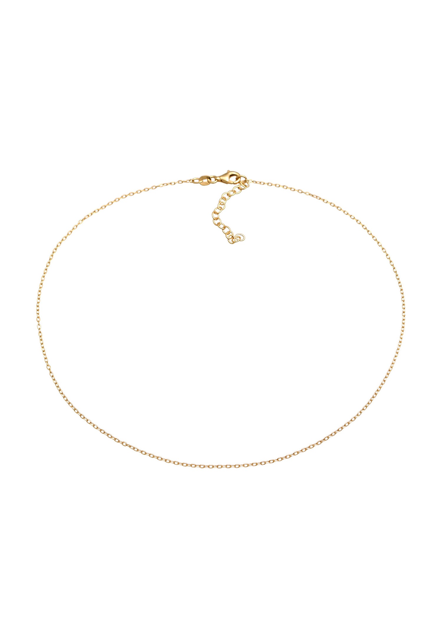 Elli Elli Choker Femmes Chaîne à maillons fins Argent Sterling 925 Minimalisme 36 cm