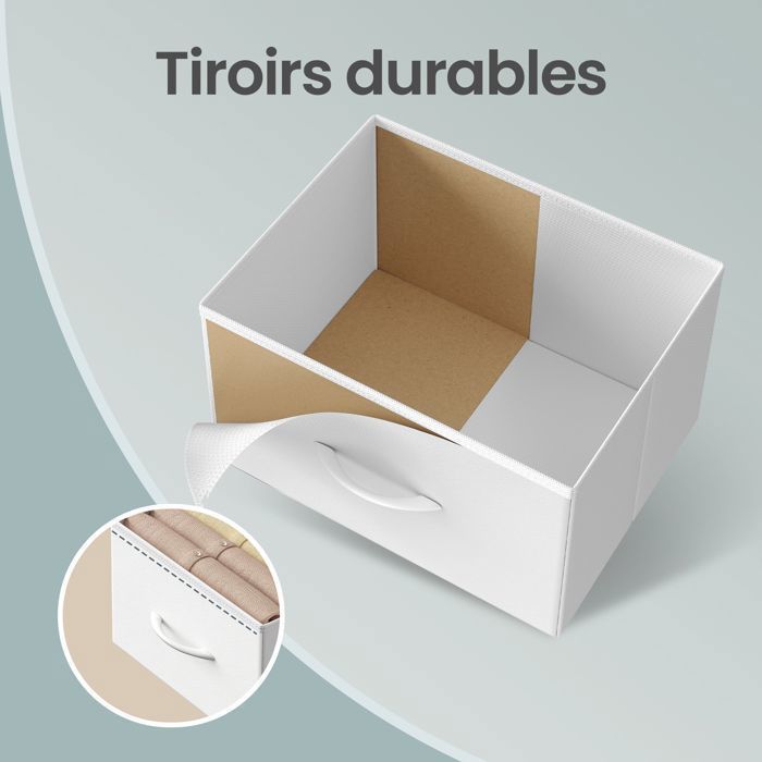 Mesa de cabeceira com 2 gavetas, conjunto de 2, para quarto, branca