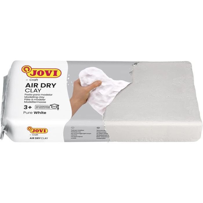 Massa de modelar autoendurecível - JOVI - 1 kg - Branca - Seca ao ar - Para crianças a partir de 3 anos