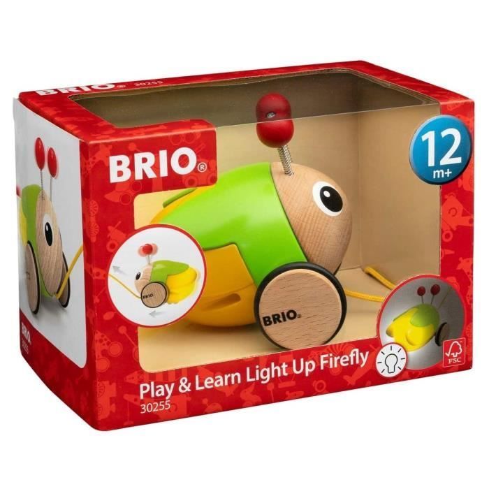 Jouet à tirer - BRIO - 30255 - Vert - Bois - Intérieur - 12 mois et plus