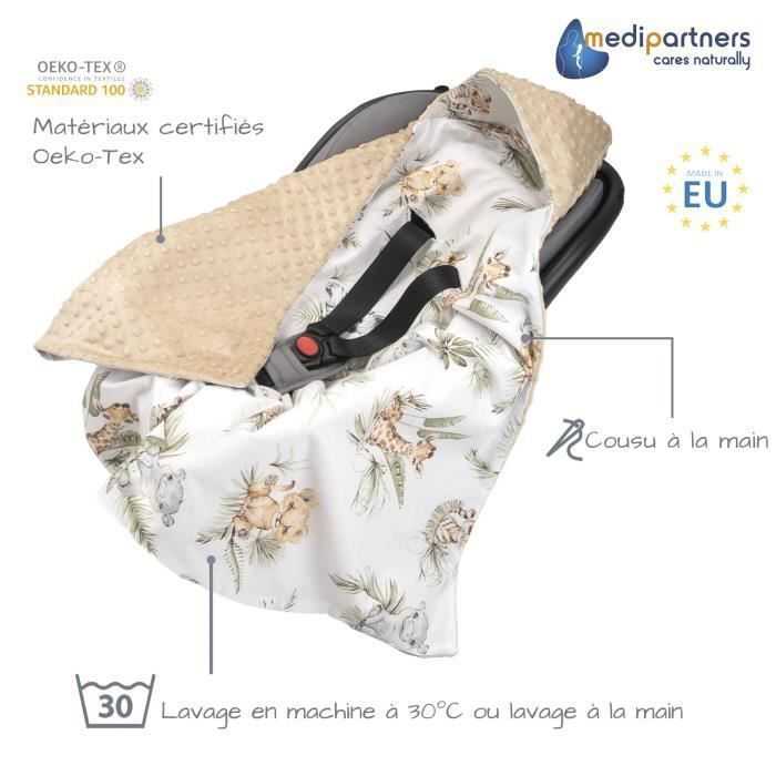 Medi Partners 100% Cotton Baby Wrap Blanket, for Winter, Baby Nest, Car Seat, Stroller, Soft 85x85 cm