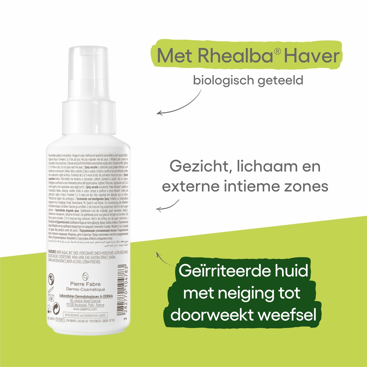A-DERMA veido purškiklis CYTELIUM sausas purškiklis - 100 ml