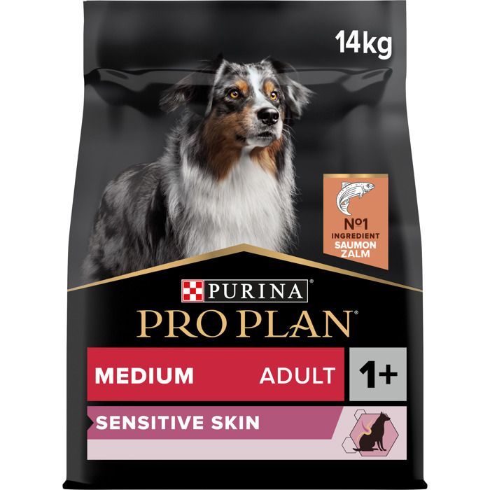 PRO PLAN Medium Adult Sensitive Skin Rich in Salmon - 14 KG - Croquetas para perros adultos de tamaño mediano