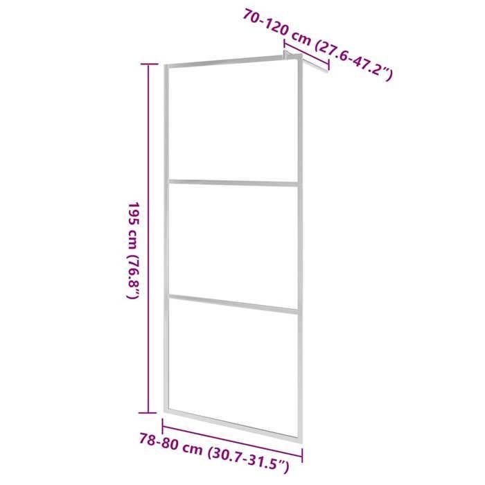 vidaXL Walk-in Shower Enclosure Shower Cabin Shower Partition Bathroom Home Interior ESG Clear Glass 146635
