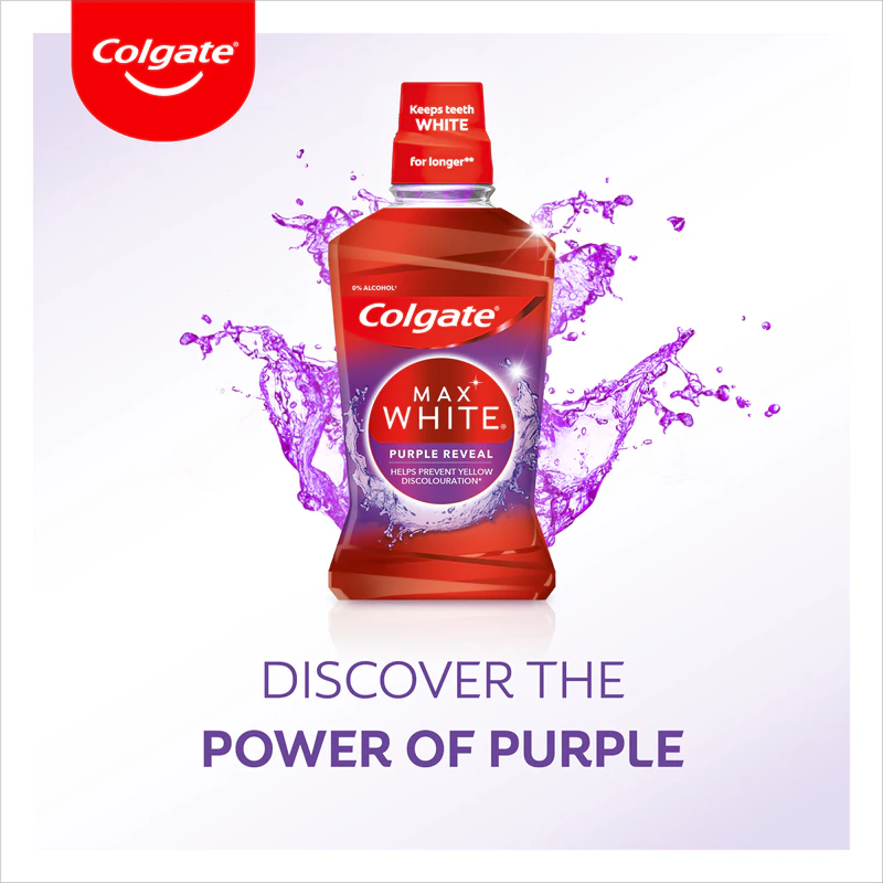 Colgate Max White Purple Reveal bieliaca ústna voda
