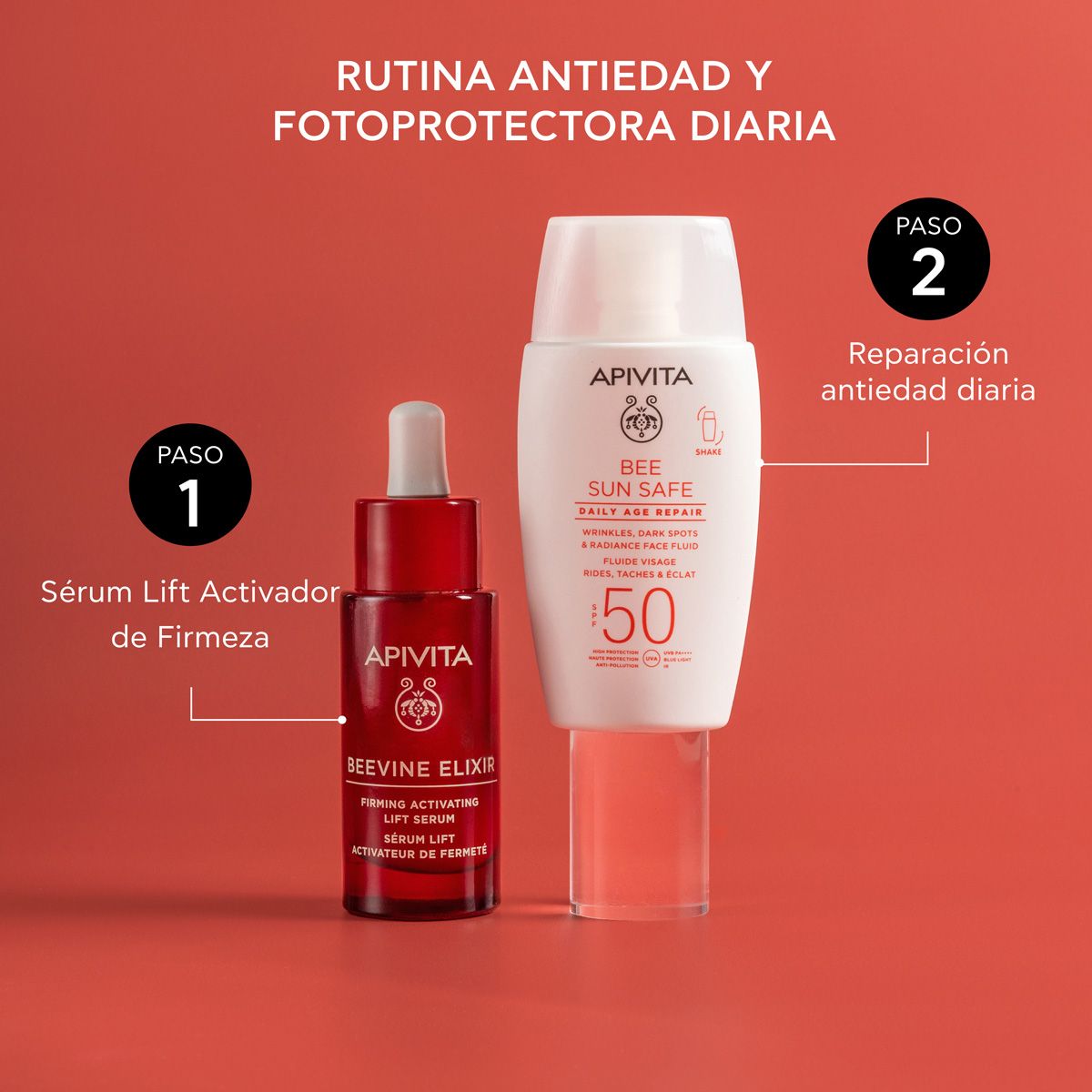 Bee Sun Safe pretnovecošanās atjaunojošs sejas fluīds ar SPF 50 Aptieka ar aizsardzību pret sauli