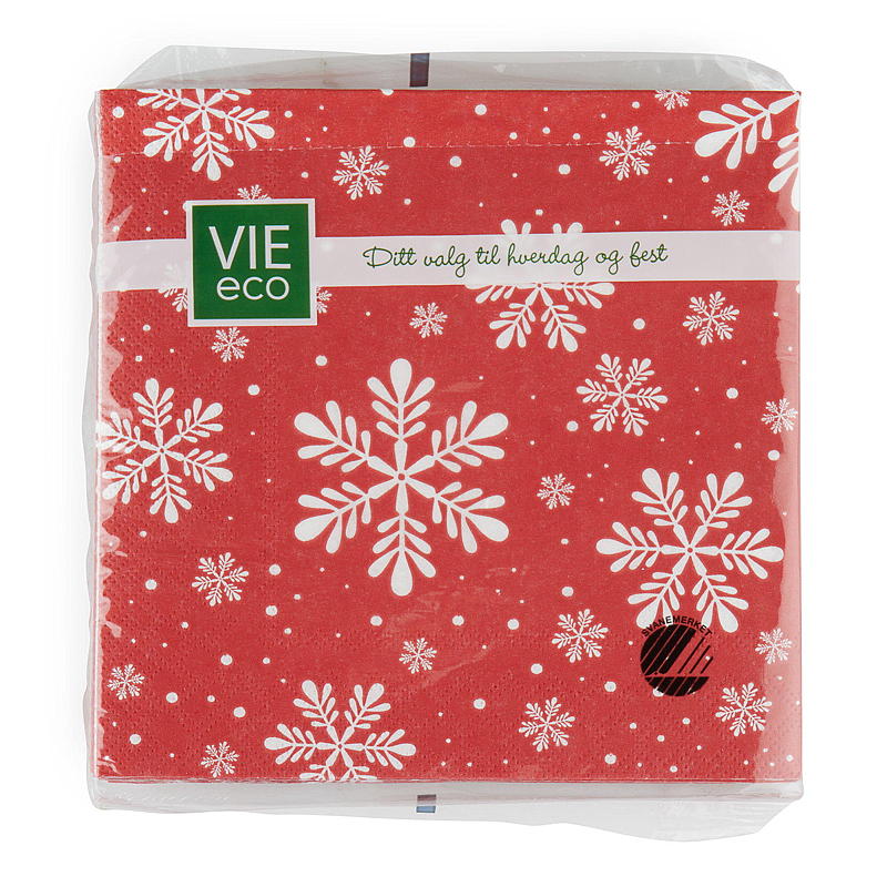 Tovaglioli Vie Eco, confezione da 20 pezzi, 33x33 cm, con motivo natalizio
