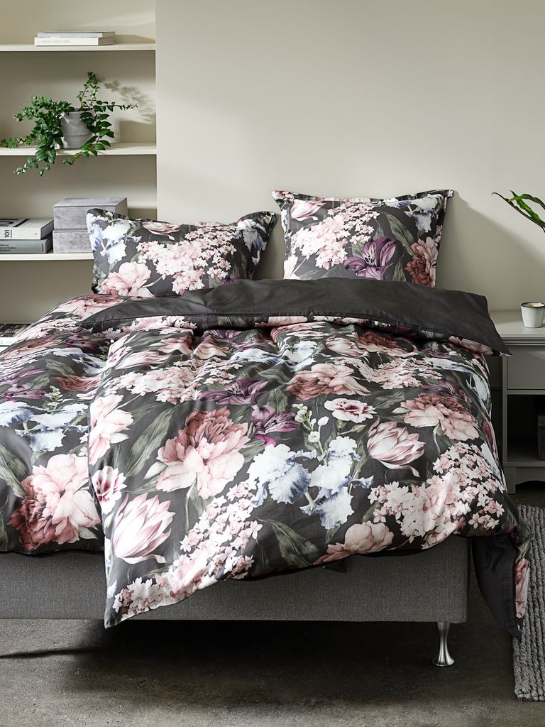 ELLA satino patalynės komplektas auksinės spalvos ELLA 140x200 violetinės spalvos