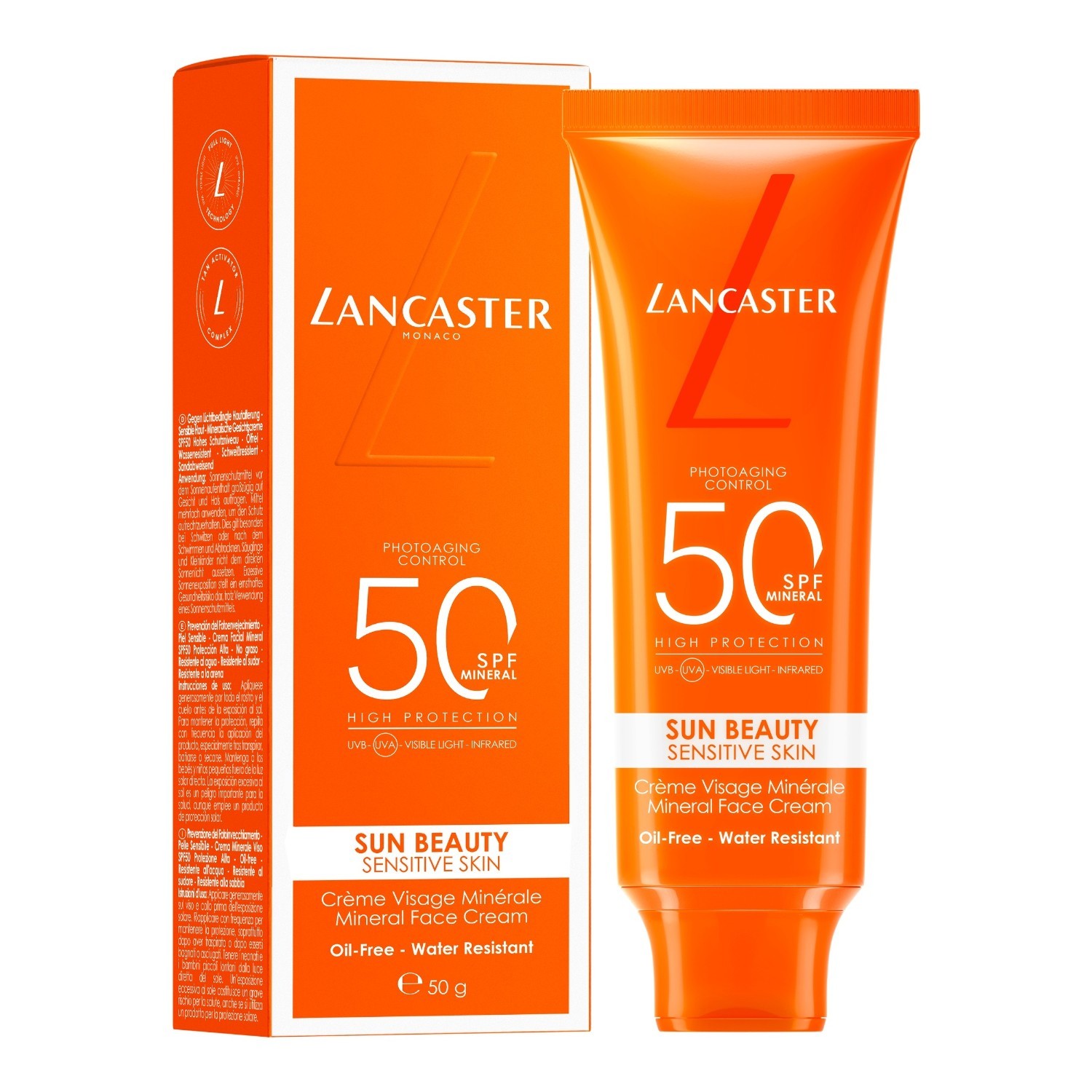 Lancaster krema za sunčanje Sun Beauty mineralna krema za lice SPF 50 - 50 ml