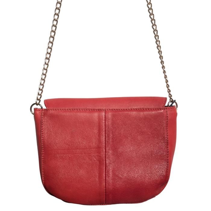 PIECES - Bolsa de couro - vermelha - Artigos de couro femininos