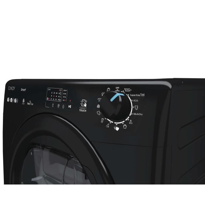 Asciugatrice a pompa di calore intelligente CANDY CS EH9N2LBEB-S - 9 kg - Cestello EasyCase - Classe energetica D - Nera