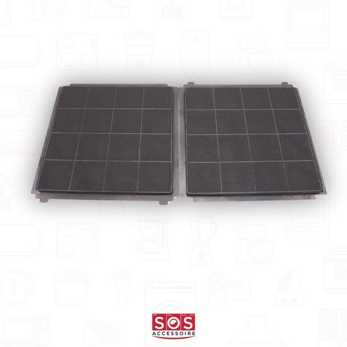 SOS Accessoire Kit filtres à charbon 330X300mm et 1 filtre 267X98mm pour Hotte AFFCAF203 AIRFORCE