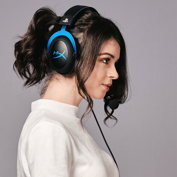 Wired Headset Cloud, blau, PS4 + PS5