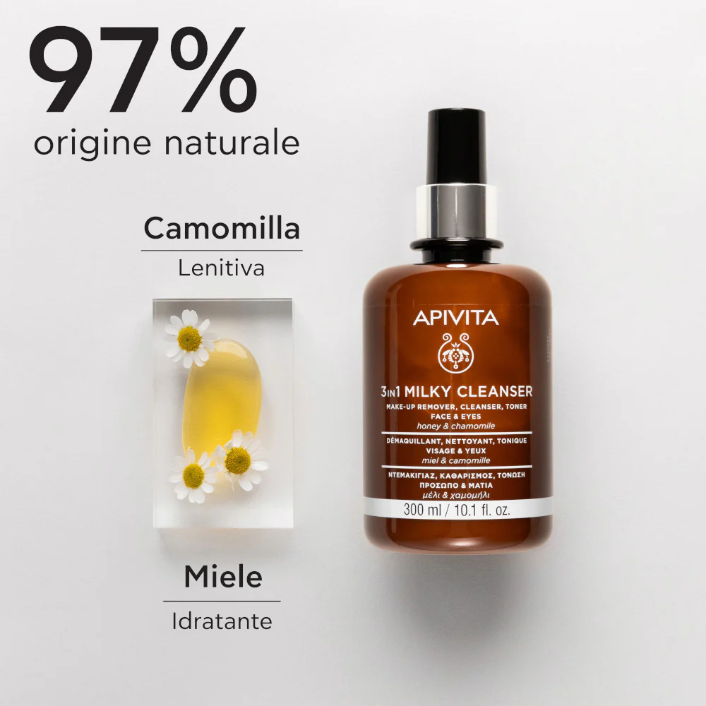 Detergenti e Struccanti Latte Detergente 3 in 1 per Viso e Occhi - Latte detergente viso