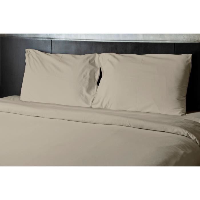 Sábana plana - HOME LINGE PASSION - HP72098 - 82 g microfibra - 180 x 290 cm - Beige marfil