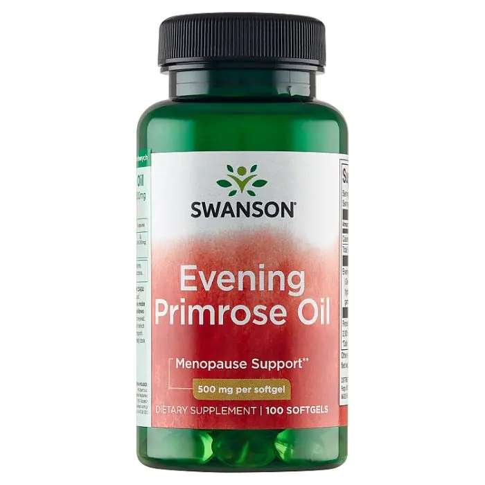 Swanson Evening Primrose Oil 500 mg Olej z wiesiołka Kapsułki