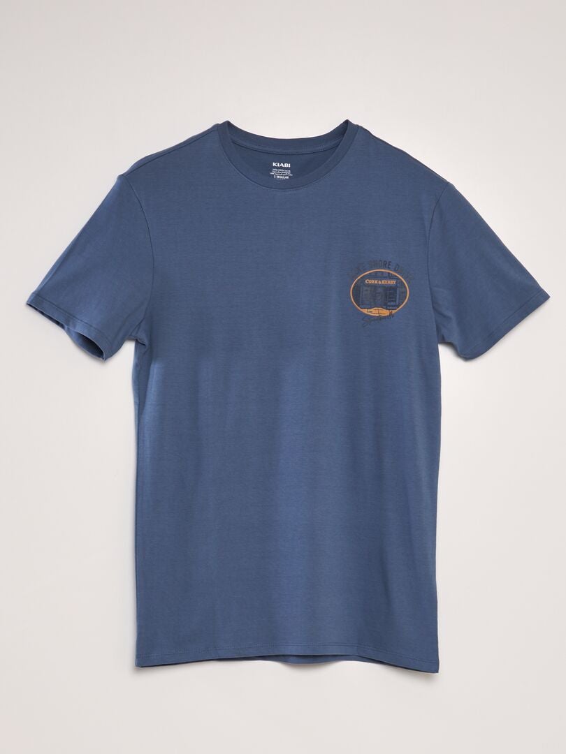 Bedrukt T-shirt - BLAUW
