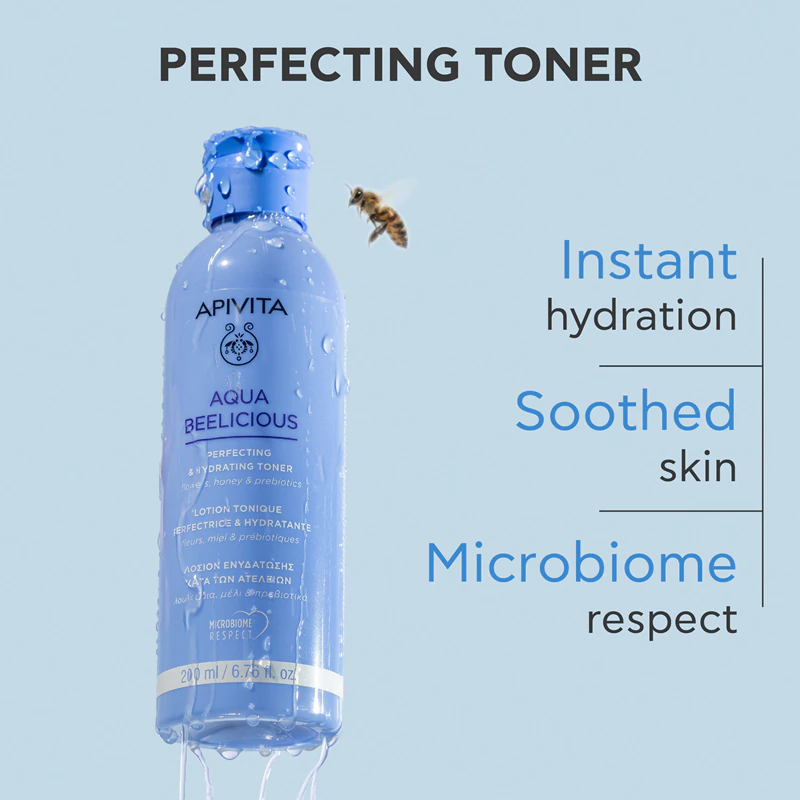 Apivita Aqua Beelicious Hydrating Toner je tonizačná pleťová voda s hydratačným účinkom.
