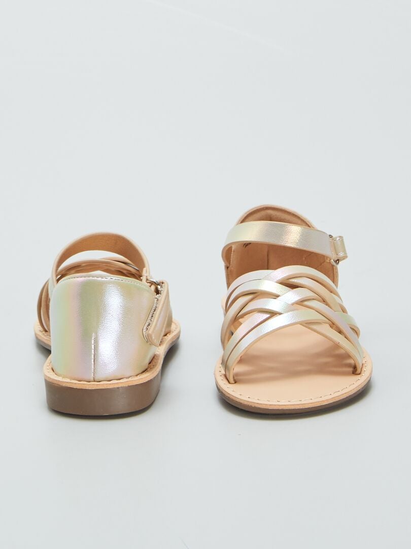 Iriserende sandalen - GEEL