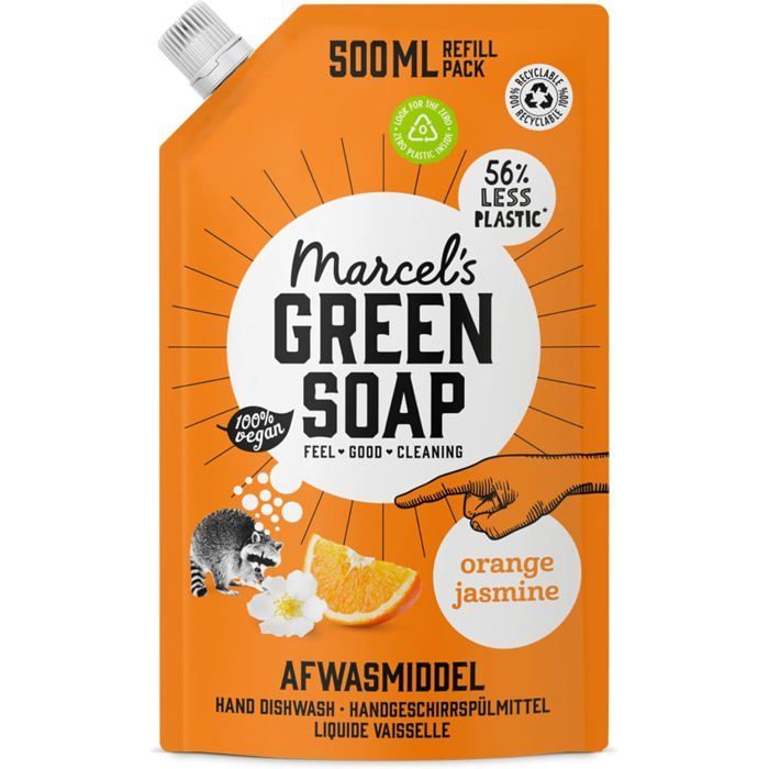 Orange & Jasmine Dishwashing Liquid Refill - Vegan - 500 ml