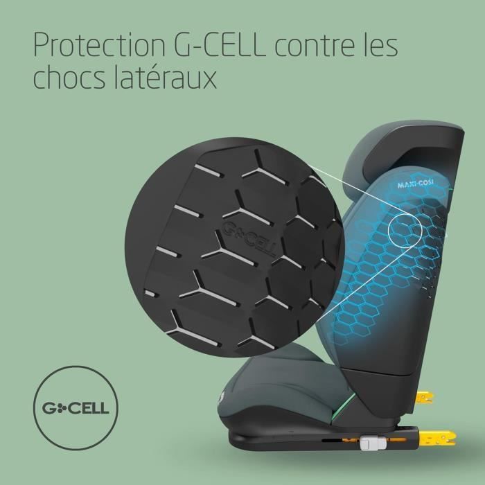 Maxi-Cosi RodiFix S i-Size, Siege Auto ISOFIX, 3 Positions d'Inclinaison, Protection G-CELL, AirProtect, 3,5-12 ans, Tonal Graphite