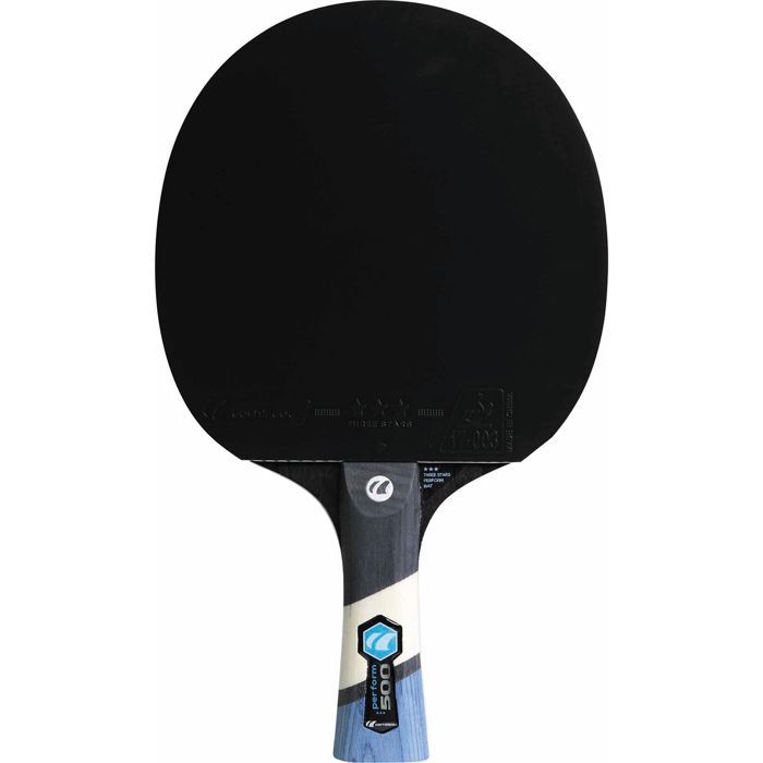 Raquete de Tênis de Mesa Indoor CORNILLEAU Perform 500 - Preta - ITTF 3 Estrelas - All/Off+