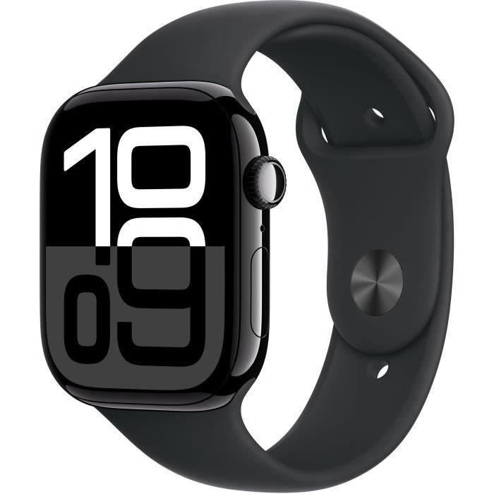 Apple Watch Series 10 GPS + Cellular - 46 mm - Aluminium Jet Black - Zwarte band M/L (2024) - Gereviseerd - Uitstekende staat