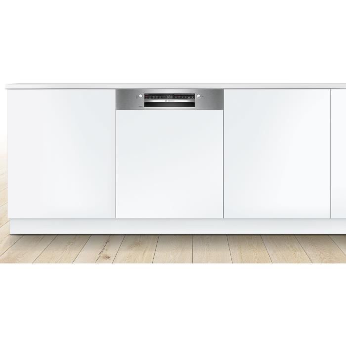 Lavastoviglie semi-incasso BOSCH SMI2HTS02E SER2 - 13 coperti - Induzione - Larghezza 60 cm - 46 dB - Acciaio spazzolato