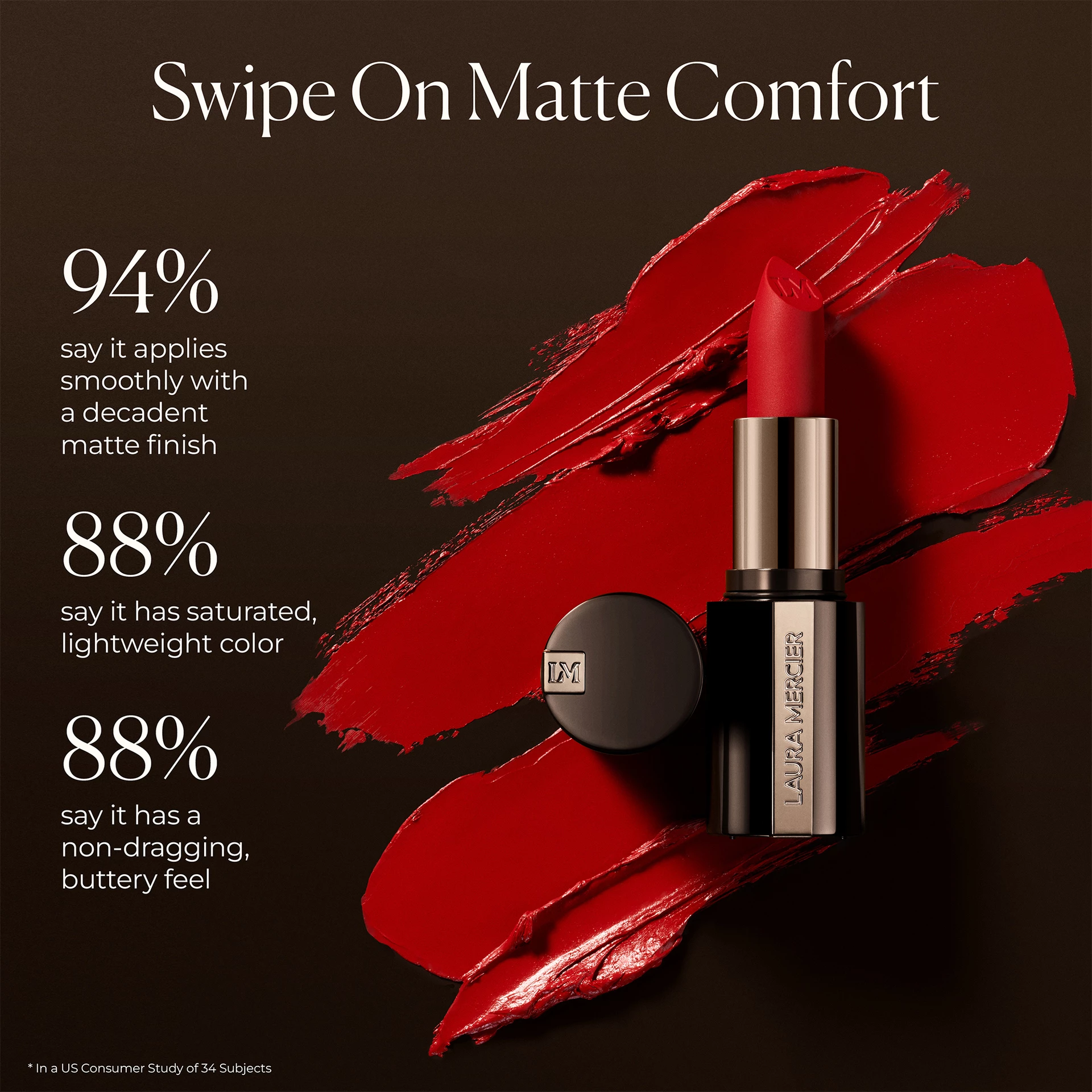 Caviar Smoothing Matte ruž za usne, zamjena 888 Coral Velour - Laura Mercier