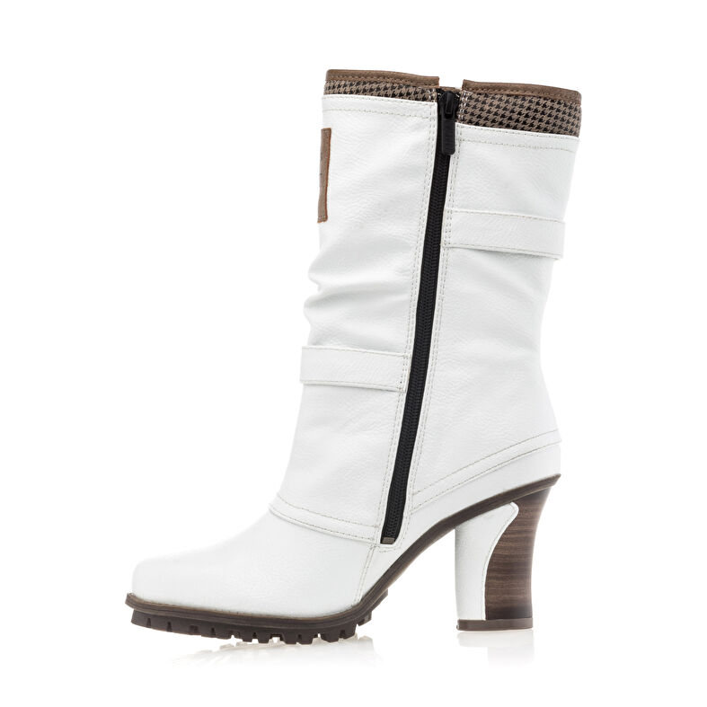 Weiße Damenstiefel / Stiefeletten