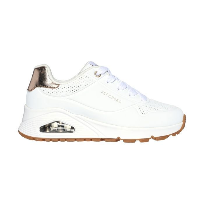 Chaussures - SKECHERS - Uno Gen1 - Shimmer Away - Blanc - Fille - Lacets