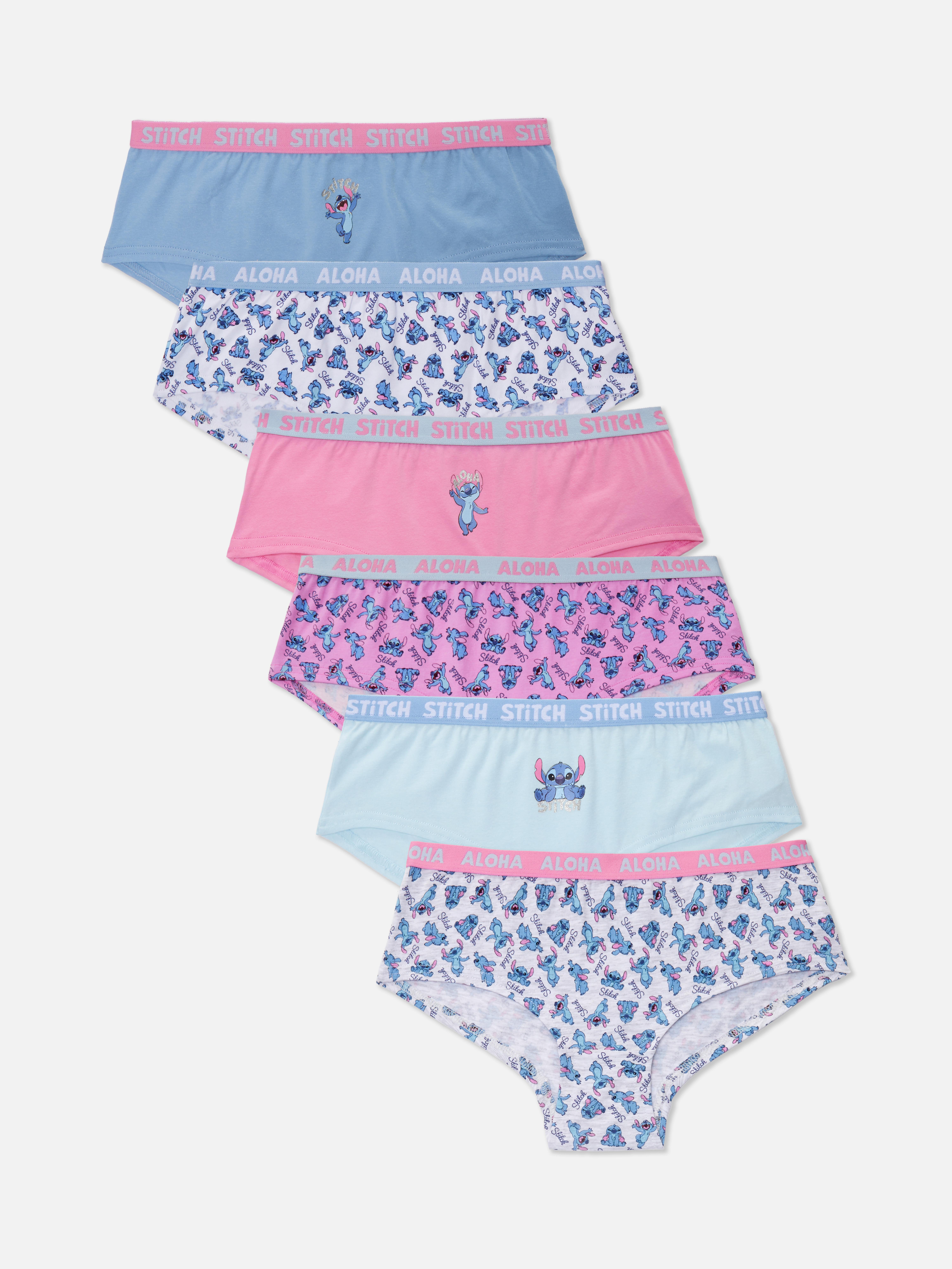 Chiloți Disney Stitch, set de 6 Un pachet multiplu de chiloți cu modele Disney Stitch