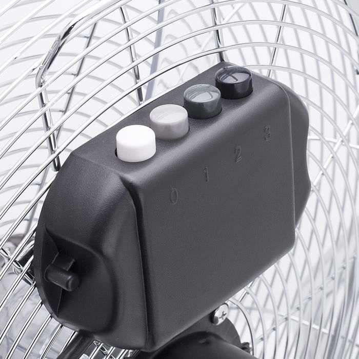 Ventilatore da pavimento in metallo TRISTAR VE-5885 Ø50 cm - 140 watt - 3 velocità - Inclinabile - Grigio