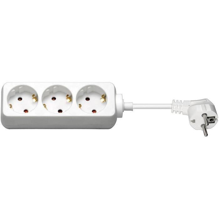 Presa elettrica - MICRO CONNECT - SCHUKO A 3 VIE - Bianca - Rettangolare - A prova di bambino