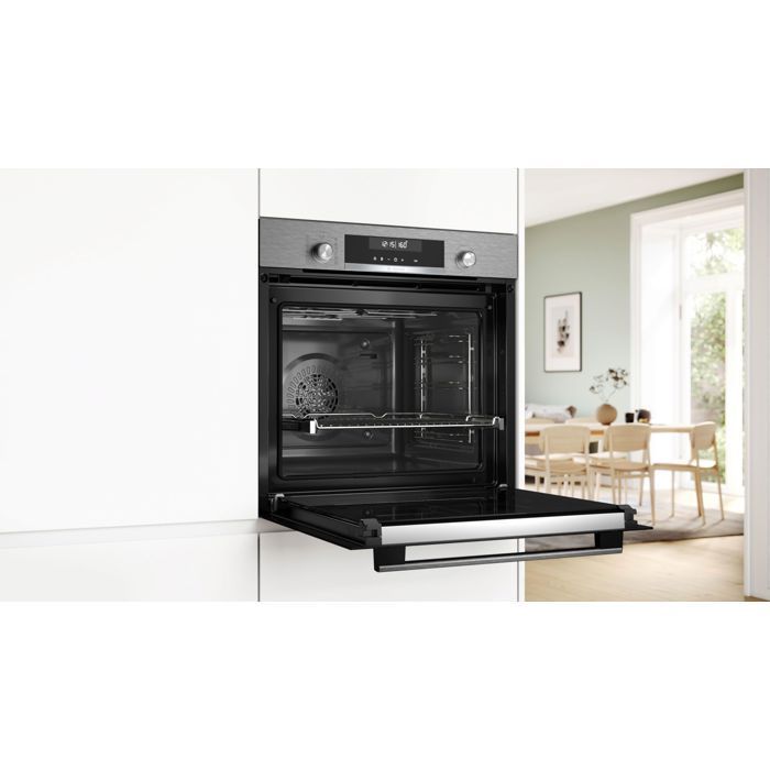 Forno pirolitico - BOSCH SER6 HBG578ES7F - 71 l - AutoPilot 30 - Aria calda 3D - Vaschetta raccogligocce Airfry - Classe energetica A+