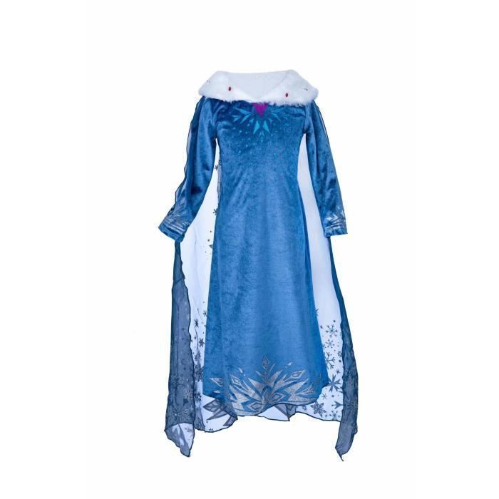 Luxe prinsessen Halloweenkostuum: sneeuwvlokken cosplayjurk met haaraccessoire voor meisjes