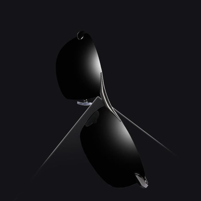 Gafas de sol polarizadas de metal para hombre SHARPHY, montura negra irregular, ideales para conducir, pescar, hacer senderismo y viajar. Protección UV.