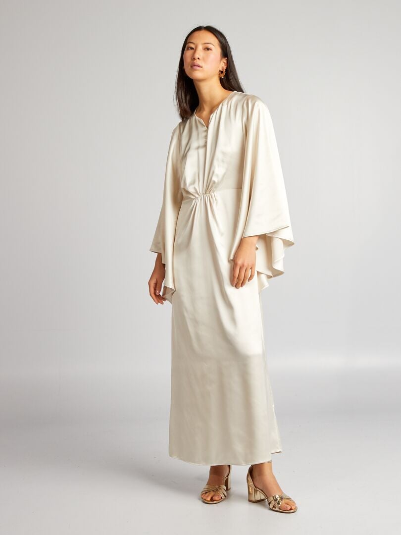 Satijnen jurk - WIT
