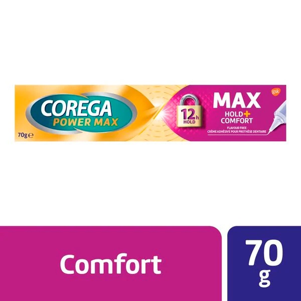 Corega Power Max Hold + Comfort ljepljiva pasta<br>Medicinski proizvod - 70g
