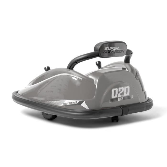 Auto Tamponneuse POOMBA 12v Gris - Voiture électrique pour enfant avec batterie 12v et télécommande