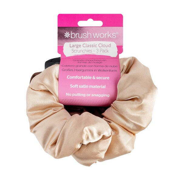 Brushworks velké gumičky do vlasů Classic Cloud – 3 ks