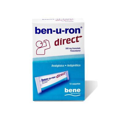Ben-u-ron Ben-U-Ron Direct poser 500 mg Smerter og feber 10 poser 10 poser