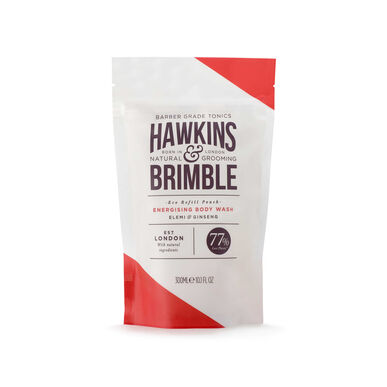 Hawkins & Brimble -suihkugeelin täyttöpakkaus Elemi & Ginseng 300 ml