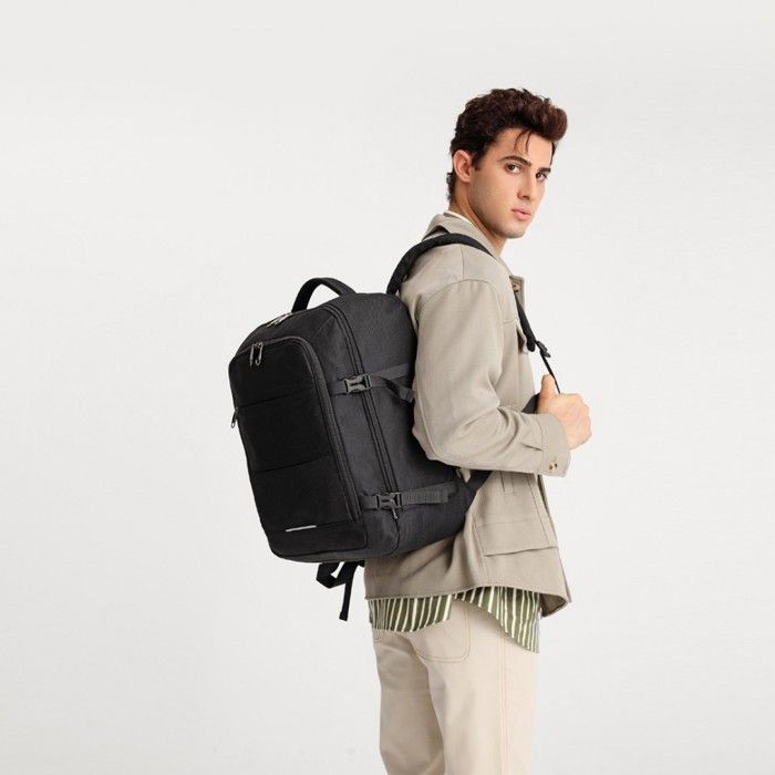 Kono Sac à Dos de Voyage 36x20x45cm Bagage à Main Approuvé comme Valise Cabine Sac pour Avion 30L Grande Capacité Homme Femme, Noir