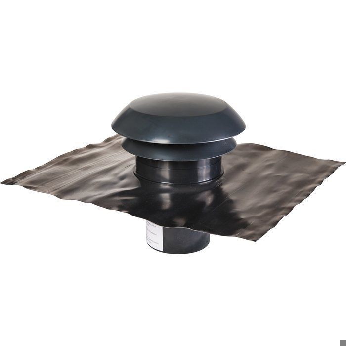 Chapeau de toiture plastique finition ardoise - diamètre 160 mm - CARA - Anjos