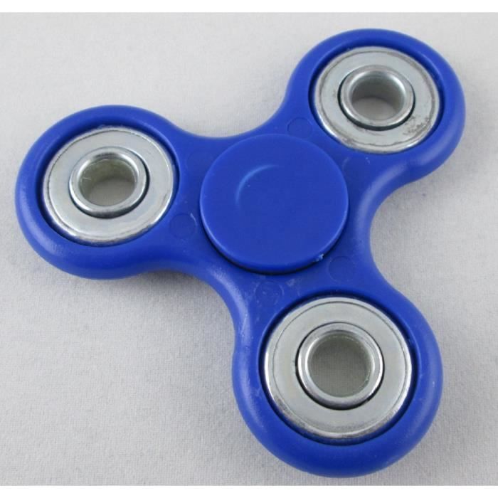 Toupie anti stress anti anxiété bleu hand spinner