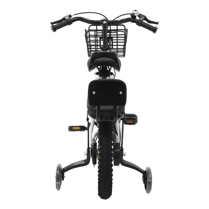 Vélo pour enfant de 3 à 7 ans, hauteur réglable avec roues supplémentaires et panier, convient pour les enfants de 95 à 115 cm