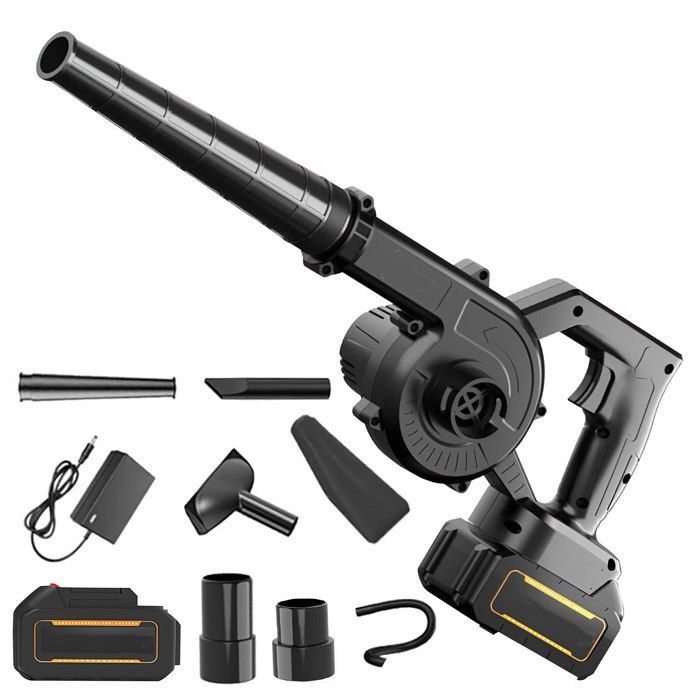 21V Leaf Blower, 3.3 m³/min, Lightweight, for Garden, Patio, Leaf Blowing and Dust Removal - Black