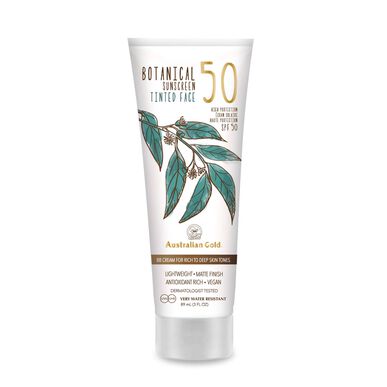 Australian Gold Botanical -kasvojen aurinkovoide, tumma sävy, 88 ml