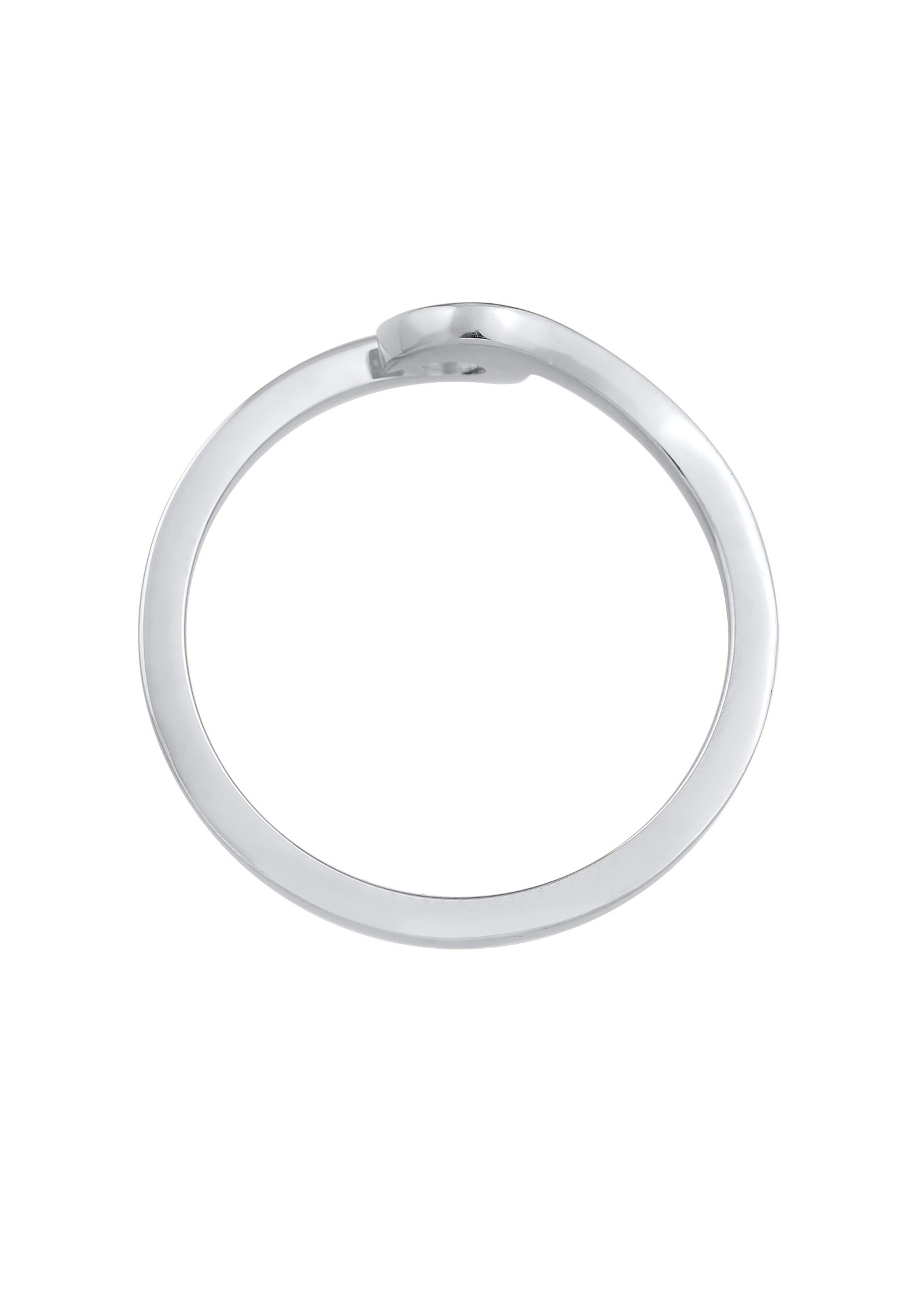 Elli Femmes Vague Basique Tendance en Argent Sterling 925